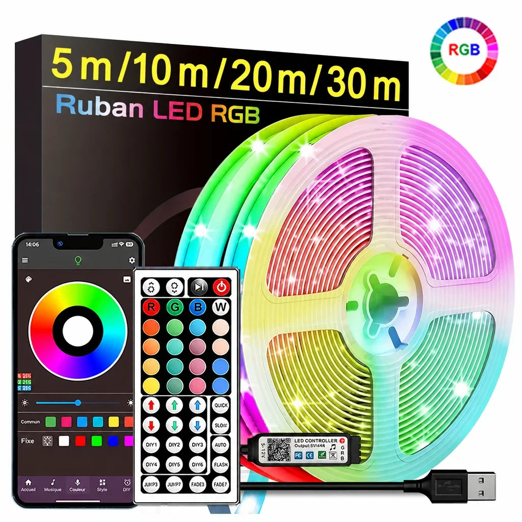 [Scale AI] flat_lay, Ruban LED RGB pour chambre